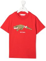 Palm Angels Kids t-shirt à logo crocodile imprimé - Rouge