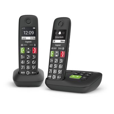 GigasetE290A duo Huistelefoon Zwart