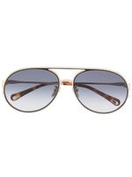 Chloé Eyewear lunettes de soleil à monture pilote - Or
