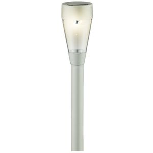 Solar tuinlamp/prikspot zilver op zonne-energie 32 cm