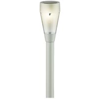 Solar tuinlamp/prikspot zilver op zonne-energie 32 cm - thumbnail