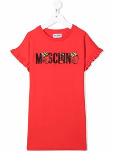 Moschino Kids robe à logo fraise - Rouge