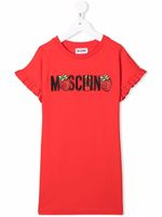 Moschino Kids robe à logo fraise - Rouge