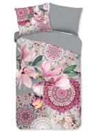 HIP Dekbedovertrek "mandala's en magnolia bloemen" - Multi - (140x200/220 cm) - Katoen Flanel