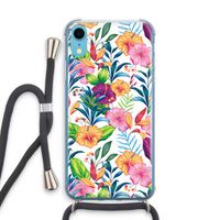 Tropisch 2: iPhone XR Transparant Hoesje met koord