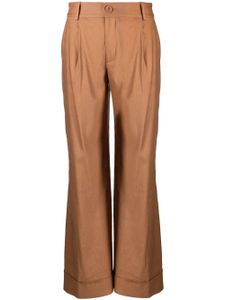 alice + olivia pantalon de tailleur Tomasa à coupe ample - Marron