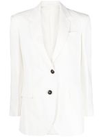 Brunello Cucinelli blazer à revers cranté - Blanc