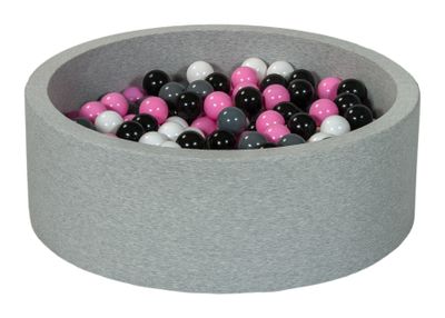 Viking Choice  Ballenbak 90 cm met 300 ballen zwart, wit, licht paars & grijs
