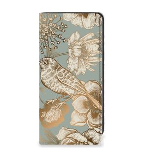 Smart Cover voor Samsung Galaxy A41 Vintage Bird Flowers
