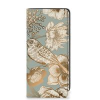 Smart Cover voor Samsung Galaxy A41 Vintage Bird Flowers - thumbnail