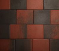 Betonklinkers triplesteen 31x21cm roodzwart strakke uitvoering - thumbnail