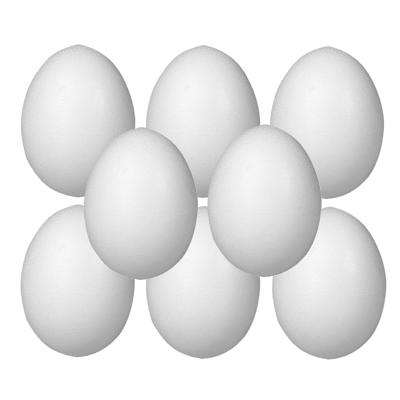 Rayer Hobby piepschuim ei - Pakket van 8x stuks - 10 cm - wit - Pasen decoratie - tempex paaseieren