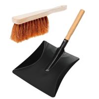 Benson Stoffer en blik set - Handveger van 30 cm - zwart metalen stofblik van 23 x 44 cm
