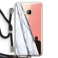 Gestreepte marmer: HTC U Play Transparant Hoesje met koord
