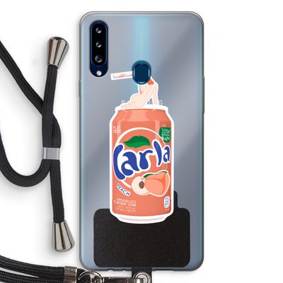 S(peach)less: Samsung Galaxy A20s Transparant Hoesje met koord