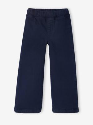 Brede meisjestregging Basics marineblauw
