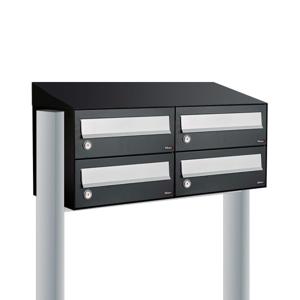 Allux Hive Set 2-Breed, 2-Hoog Met Dak Op Statief Zwart - 40030070_2x2ds