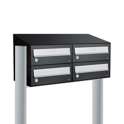 Allux Hive Set 2-Breed, 2-Hoog Met Dak Op Statief Zwart - 40030070_2x2ds