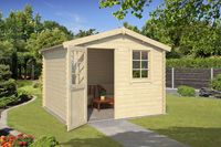 Outdoor Life Nina Blokhut 295x295 cm 28 mm vuren blank- Zadeldak- Onbehandeld vurenhout- Outdoor Life