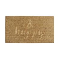 Deurmat/droogloopmat kokosvezel be happy 75 x 45 cm   -