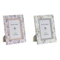 Dames handtas DKD Home Decor Wit Grijs Lila Licht Roze 16,5 x 2 x 21,5 cm (2 Stuks)