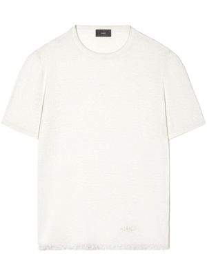 Alanui t-shirt en lin à bords francs - Tons neutres