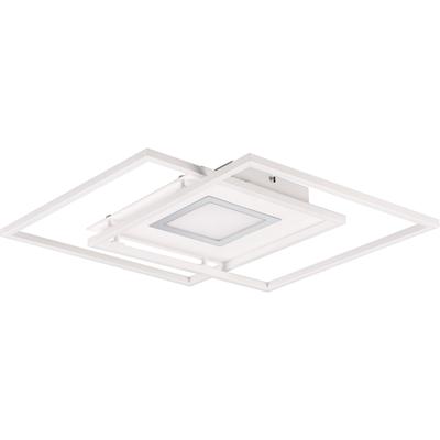 LED Plafondlamp - Plafondverlichting - Trion Avia - 36W - Aanpasbare Kleur - Afstandsbediening - Dimbaar - Mat Wit - Aluminium