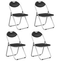 Klapstoelen Set van 4 Gaststoelen met Metalen Frame Gevoerde Stoelen en Antislip Voetkussens voor Thuis Kantoor Draagvermogen 115 kg