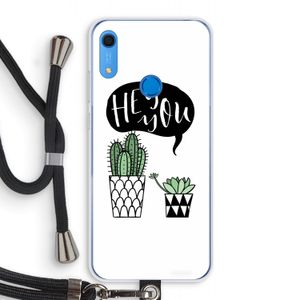 Hey you cactus: Huawei Y6s Transparant Hoesje met koord