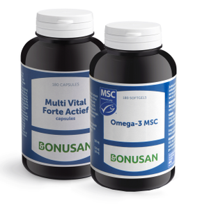 Bonusan Multi Vital Forte Actief + Omega-3 MSC Combiset