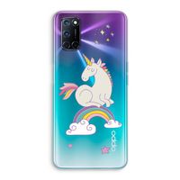 Regenboog eenhoorn: Oppo A52 Transparant Hoesje