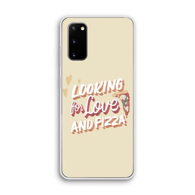 Pizza is the answer: Samsung Galaxy S20 Transparant Hoesje