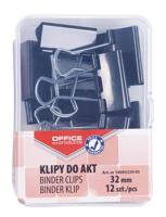 OFFICE products foldbackclip, zwart, 32 mm, plastic doos van 12 stuks