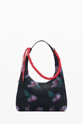 Middelgrote ovale tas met textuur - BLACK - U
