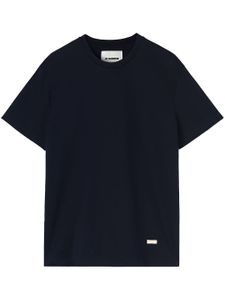 Jil Sander t-shirt en coton à plaque logo - Noir