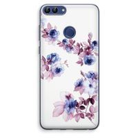 Waterverf bloemen: Huawei P Smart (2018) Transparant Hoesje