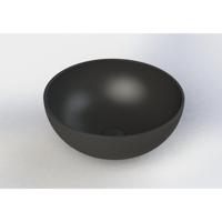 Royal plaza Cinea opzetwastafel 40x40cm z/kraangat z/overl. m.zwart