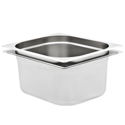 VidaXL Gastronormbakken 2 st gn 1/2 150 mm roestvrij staal