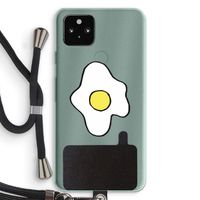 Spiegelei: Pixel 5a 5G Transparant Hoesje met koord