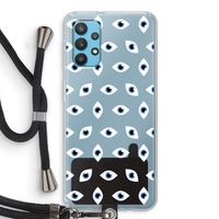Eyes pattern: Samsung Galaxy A32 4G Transparant Hoesje met koord
