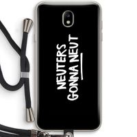 Neuters (zwart): Samsung Galaxy J7 (2017) Transparant Hoesje met koord