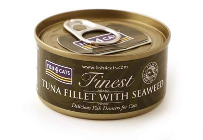 FISH4CATS Tuna fillet with seaweed - nat kattenvoer - 70g