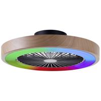 Brilliant G60060/09 Slimline LED-plafondlamp met ventilator LED-module 40 W Zwart, Hout