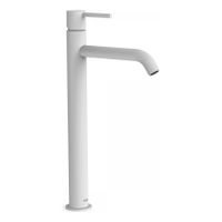 Wastafelkraan Tres Study | Opbouw | Mengkraan | Hoog model | 1-knop | Rond | Wit mat