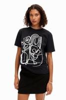 Arty T-shirt illustratie - BLACK - XS