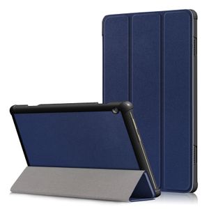 Lunso - Lenovo Tab M10 Gen 1 - Tri-Fold Bookcase hoes - Donkerblauw