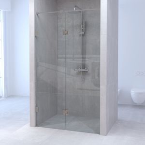 Brauer JC profielloze nisdeur 140cm met 70cm deur gekoppeld RVS