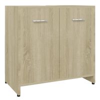 The Living Store Badkaast - Sonoma eiken - 60 x 33 x 61 cm - Stevig spaanplaat