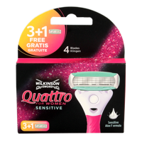 Wilkinson Quattro woman sensitive mesjes 3 + 1 4 Stuks
