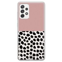 Samsung Galaxy A52s siliconen hoesje - Pink dots - thumbnail